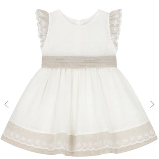 Mayoral Little Girl Ivory and Beige Dress