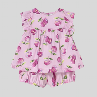 Mayoral Baby Bubble Shorts Blouse Fruit Set