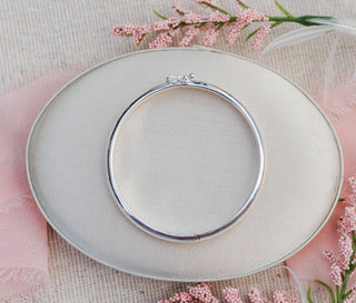 Classic Silver Bangle Bracelets for Babies, Kids or Women: Small 0-12m