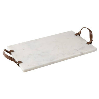 Marble Board with Leather Handles