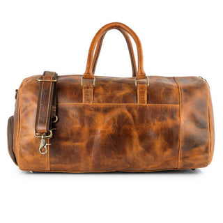 Genuine Leather Unisex Duffel/Travel Bag - Rustic Tan