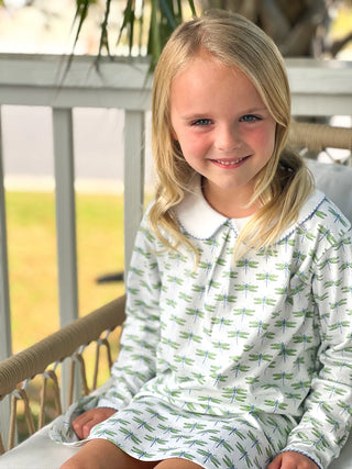 Hayward House Twirling Pocket Dress - Spring Dragonfly
