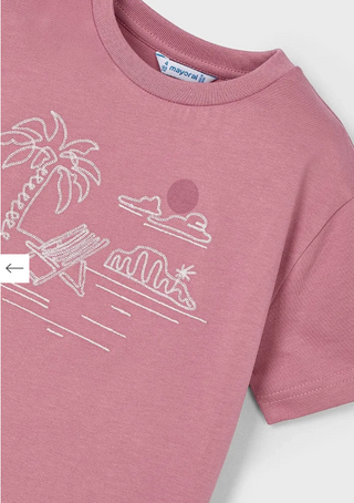 Mayoral Boys Short Sleeve Embroidered Shirt 3026