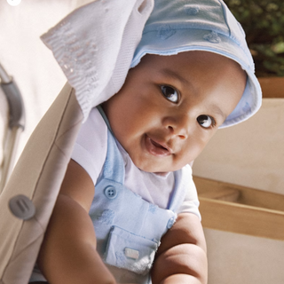 BABY BOY DUNGAREE ROMPER WITH HAT