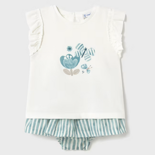 Baby Skirt and Butterfly Ruffled Shirt