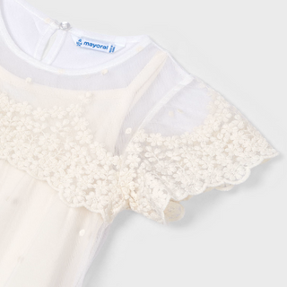 Girls Embroidered Tulle Dress