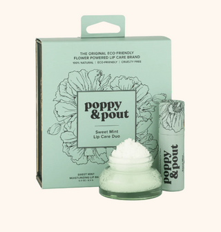 Poppy & Pout Sweet Mint Lip Care Duo Gift Set