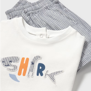 Mayoral Baby Boy Shark Shirt an Short Set