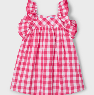 Mayoral Red and White Girls Gingham Dress