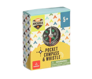 Aurora Camp Arcadia Pocket Compass and Whistle