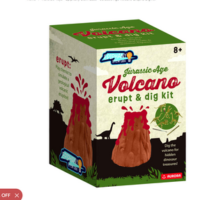 Aurora Jurassic Age Volcano Erupt and Dig Kit