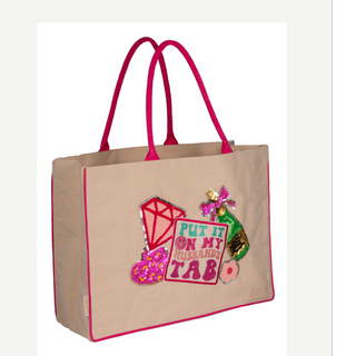 Simply Southern Put It On My Husbands Tab Canvas Tote Bag