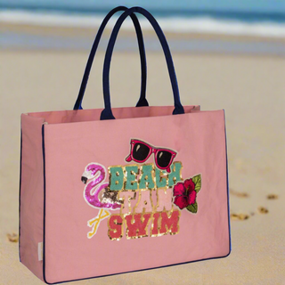 Simply Southern Beach Tan Swim Tote