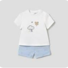 Mayoral Baby Boy Embroidered Short Set