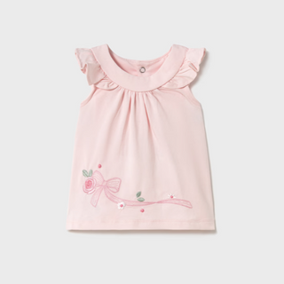 Mayoral Baby Girl Embroidered Bow Dress