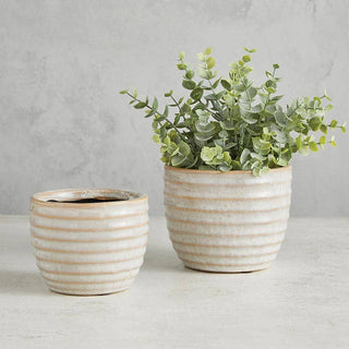Striped Ceramic Pot - Large