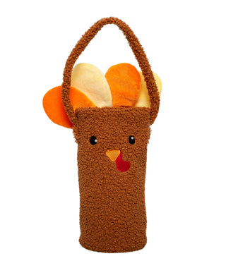 Turkey Sherpa Wine Bottle Gift Bag, Hostess Gift