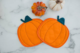 Pumpkin Cloth Trivet Set of 2, Fall and Halloween Decor