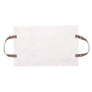 Marble Board with Leather Handles