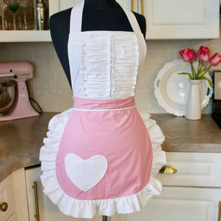Pink Polka Dot Vintage Darling apron