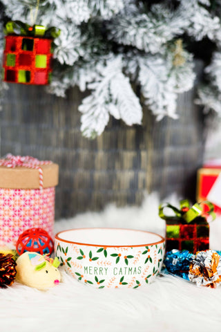 Merry Catmas Cat Holiday And Christmas Bowl