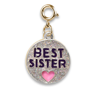 Charm It Gold Glitter Best Sister Charm