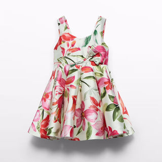 Abel & Lula Girls Printed Mikado Dress