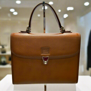 Vintage Burberrys of London Leather Handbag with Accompanying Strap