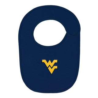 West Virginia Mountaineers Solid Newborn Bib: Gold / Newborn