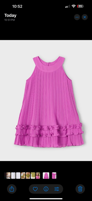 Mayoral Little Girl Pleated Chiffon Dress