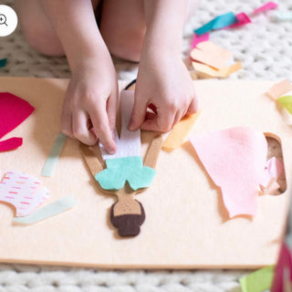 Travel Board / Felt Folding Play Surface in Peach