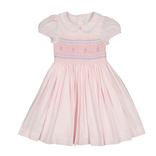 Antoinette Paris Princess Charlotte Heirloom Pink Smocked Dress