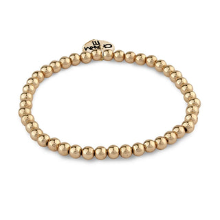 Charm It 4mm Gold Beaded Bracelet