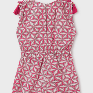 Mayoral Girls Pink Printed Romper