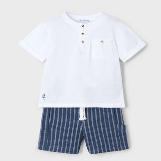 Mayoral Boy's Striped Shorts and Shirt Set