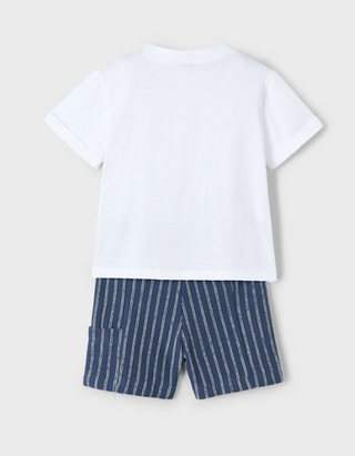 Mayoral Boy's Striped Shorts and Shirt Set