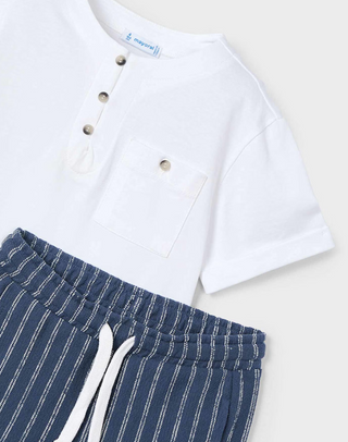 Mayoral Boy's Striped Shorts and Shirt Set