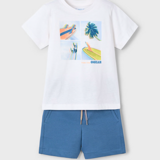 Mayoral Boy's Surf Shorts and T-Shirt Set