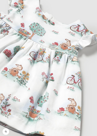 Mayoral Baby Printed Bunny Dress with Bloomers