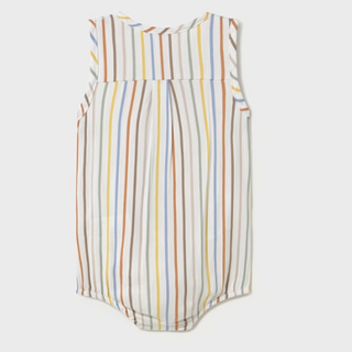 Mayoral Baby Striped Romper with Hat