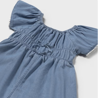 Girl's Flowy Romper in Light Blue