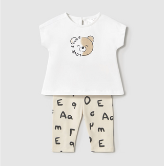 Mayoral Baby Girl Teddy Top and Alphabet Set