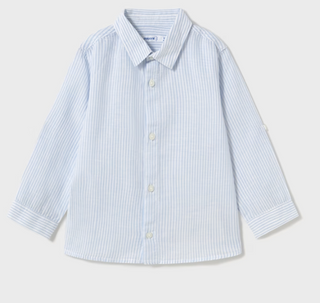 Mayoral Baby Boy Striped Linen Button Down Shirt