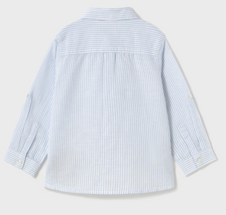 Mayoral Baby Boy Striped Linen Button Down Shirt