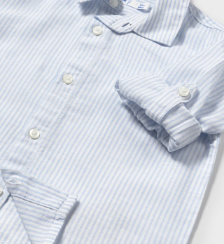 Mayoral Baby Boy Striped Linen Button Down Shirt