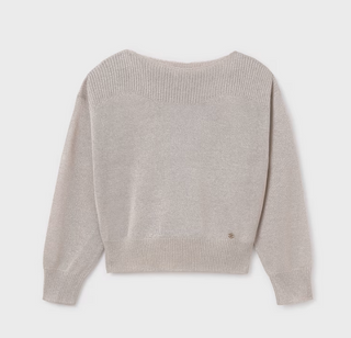 Mayoral Girls Summer Sweater with Ribbed Detail