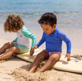 Snapper Rock Little Boy's Tropicana Vacay Sustainable Rash Guard and Trunk Set