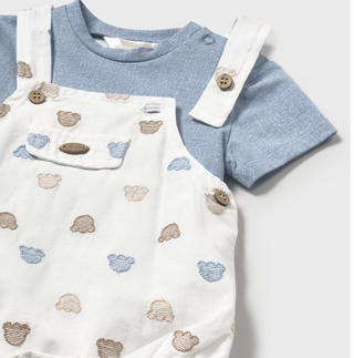 Mayoral Baby Boy Teddy Bear Romper