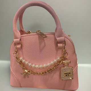 Carrying Kind - Charlotte Petal Pink Purse with Coco Chain