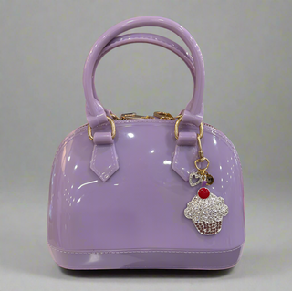 Carrying Kind - Cate Lavender Purse with Crystal Cupcake Charm